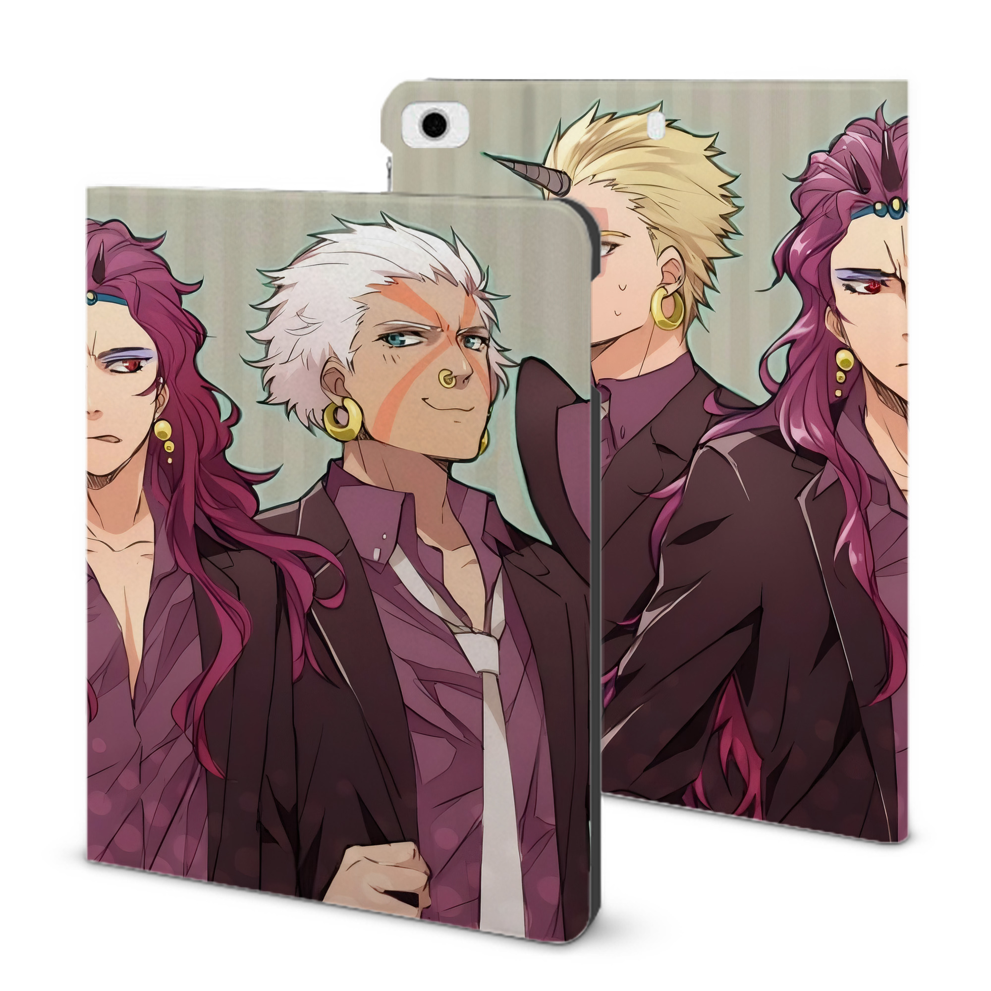 （画像用） ジョジョの奇妙な冒険 JoJo's Bizarre Adventure IPad ケース ブック型 PUレザー TPU 耐衝撃 軽量 薄型 ペン収納なし 全面保護 IPad 各モデル対応